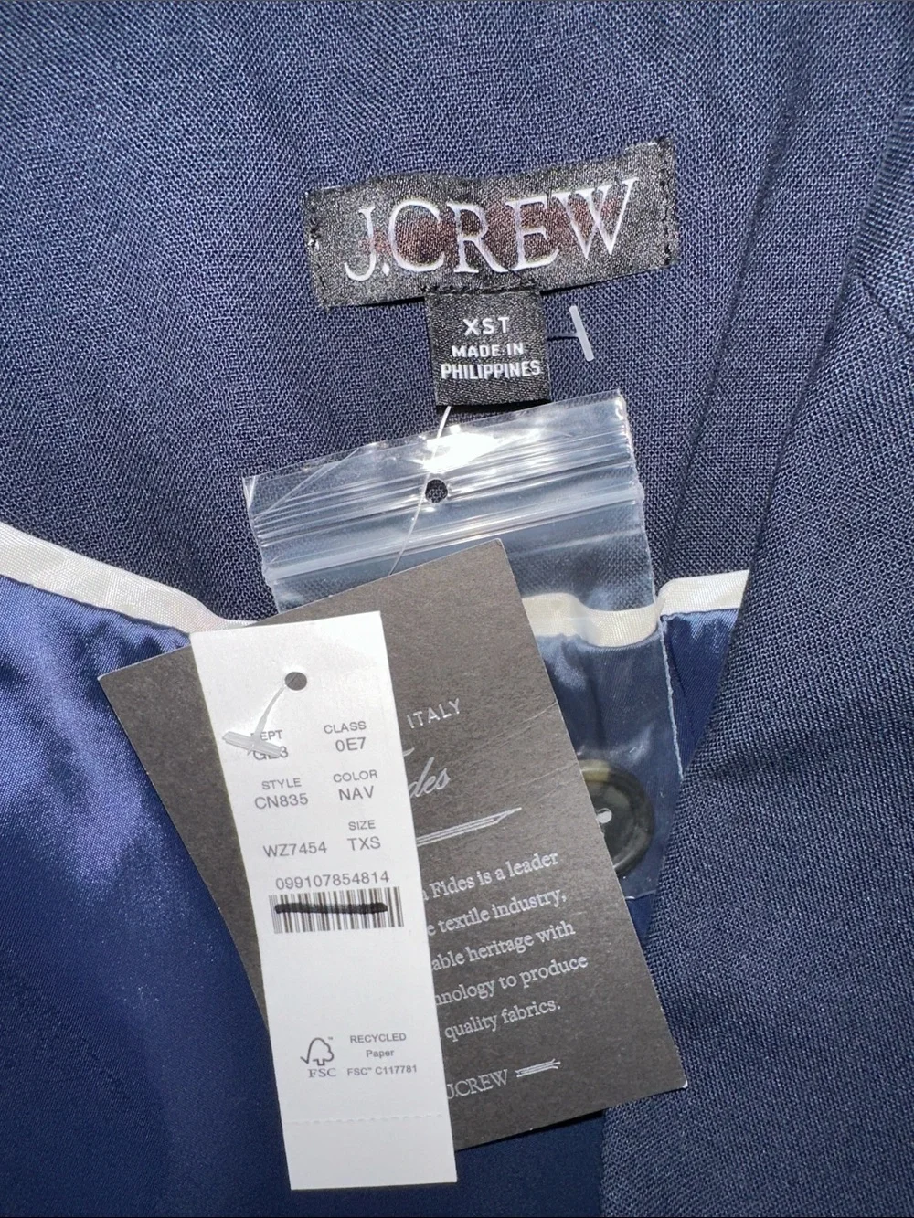 J. Crew Gamine blazer in Italian studio wool blend - Navy